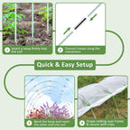 Greenhouse Hoops for Raised Beds, 36pcs Fiberglass Garden Hoops Grow Tunnel