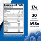 Nutricost Pre-X Xtreme Pre-Workout Powder Complex, Blue Raspberry, 30 Servings, Vegetarian, Non-GMO and Gluten Free