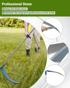 CGENWDCH 27" Scythe for Grass Cutting with 27" Steel Blade & 62" Handle