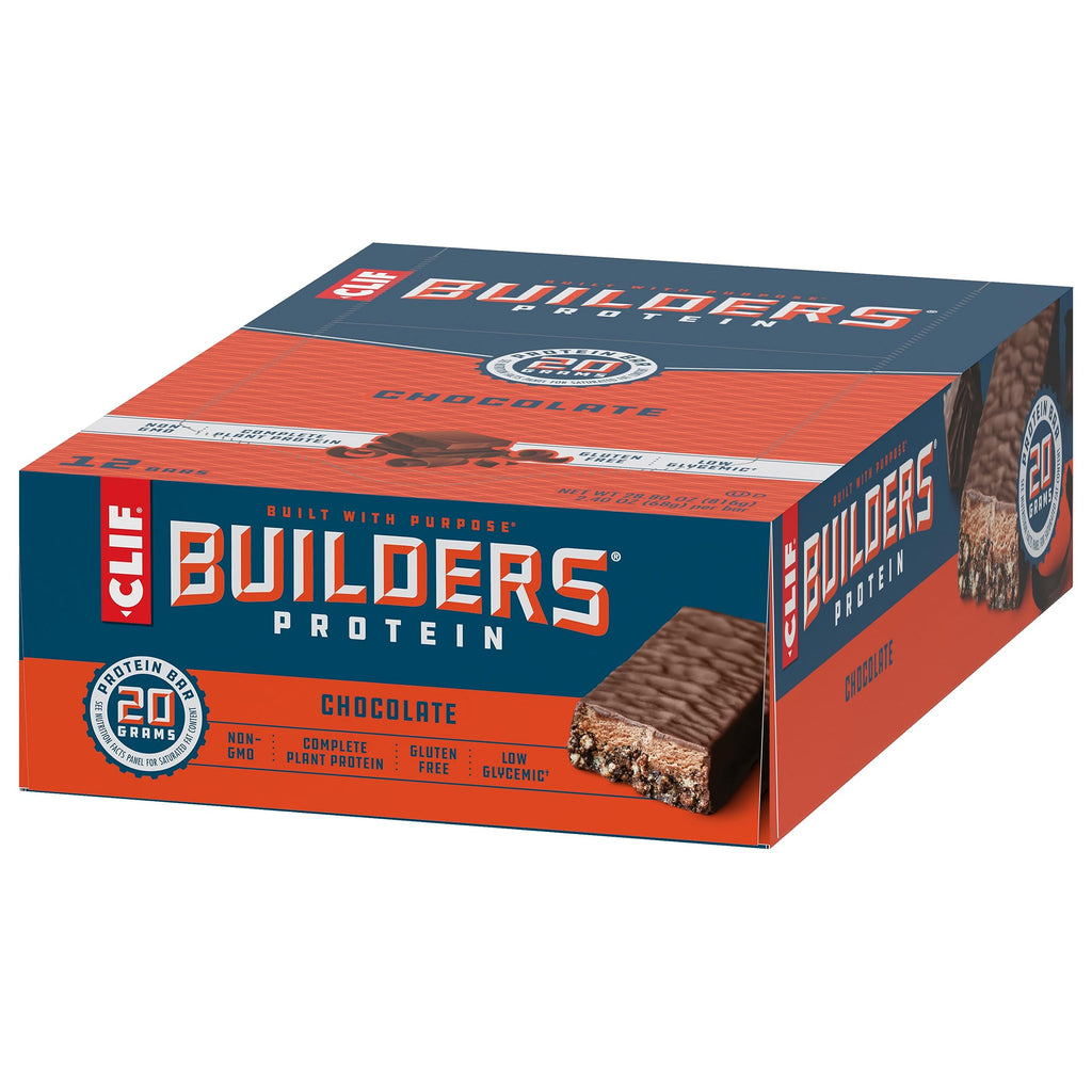 CLIF Builders - Chocolate Flavor - Protein Bars - Gluten-Free - Non-GMO - Low Glycemic - 20g Protein - 2.4 oz. (12 Count) (Pack of 2)