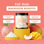 Magnesium Glycinate Powder 400MG | Sleep & Relaxation Support | Peach Mango Flavor, Sugar-Free | High Absorption Chelated Magnesium Powder | Vegan, Gluten-Free, Non-GMO | 30 Servings | 225g (7.94oz)