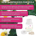 FLORAFEMME - pH Vaginal Probiotics Suppository - Supports pH Balance of Yeast & Bacteria for Feminine Freshness. Supports Restoration of Healthy Vaginal Flora & Vaginal Odor Management