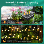 PATIOPIA Solar Garden Lights, LED Swaying Solar Lights Outdoor Waterproof, Warm White Firefly Outdoor Decorative Lights, Garden Decor, Yard, Patio, Pathway Decoration Gardening Gifts (6 Pack)