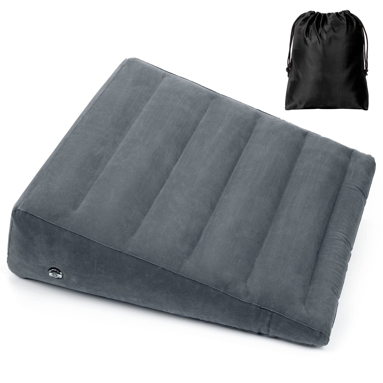 USHMA Inflatable Wedge Pillow, Portable Travel Wedge Pillow, Fast Inflation & Deflation Inflatable Wedge Pillows for Travel, Blow Up Sleeping Back Knee Bed
