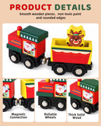 Toddler Advent Calendar 2026, 24pcs Magnetic Wooden Animal Train Set Christmas Advent Calendar 2026 for Kids, Countdown Calendar Gifts Montessori Train Stocking Stuffer for Toddlers, Boys and Girls