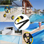 VINGLI Pool Cover Reel Set Solar Pool Cover Reel for Inground Swimming Pool, Aluminum Solar Swimming Inground Cover Blanket Reel (Upgrade) (Straps)