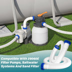 2 Pcs Pool Hoses for Above Ground Pools 1 1/2 Inch Diameter 59" Long Pool Pump Hose Replacement Filter Pump Hose Accessories