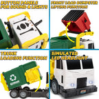 JOYIN Garbage Truck Toys, Toys for 3 4 5 6 7 8+Years Old Boys, Bin Lorry Toy, Realistic Big Garbage Truck with Lights and Sounds,Front Load Dumpster,Trash Bins with Trash Cards,Birthday Gifts for Boys