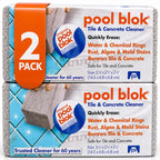 Pumie 2-Pack Pumice Stone for Pool Tile Cleaning - Calcium Remover for Tile & Plaster Stain - Cleaner for Calcium Build Up - Grout & Concrete Scouring - Pool Blok PB-12-5.75x2.87x2.87