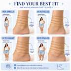 AOZEL Plus Size Gold Anklets Set Large Ankle Bracelets for Women Waterproof Non Tarnish 12 inch