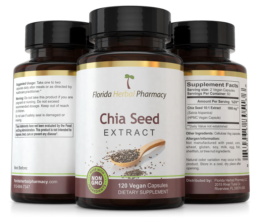 Chia Seed Extract Supplement Capsules 10:1 (120 Capsules)