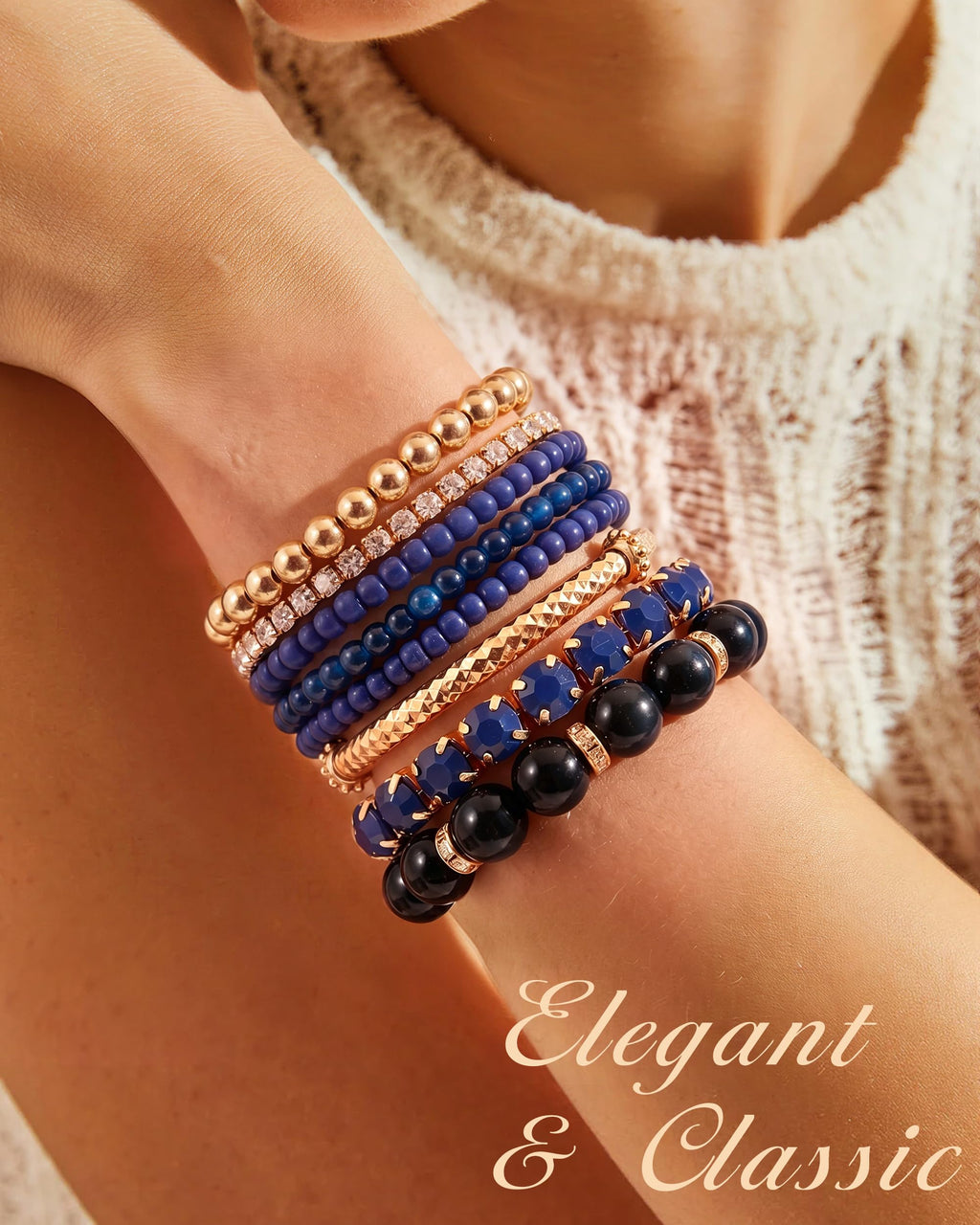 MILACOLATO 4 Sets Boho Stackable Bracelets for Women Adjustable