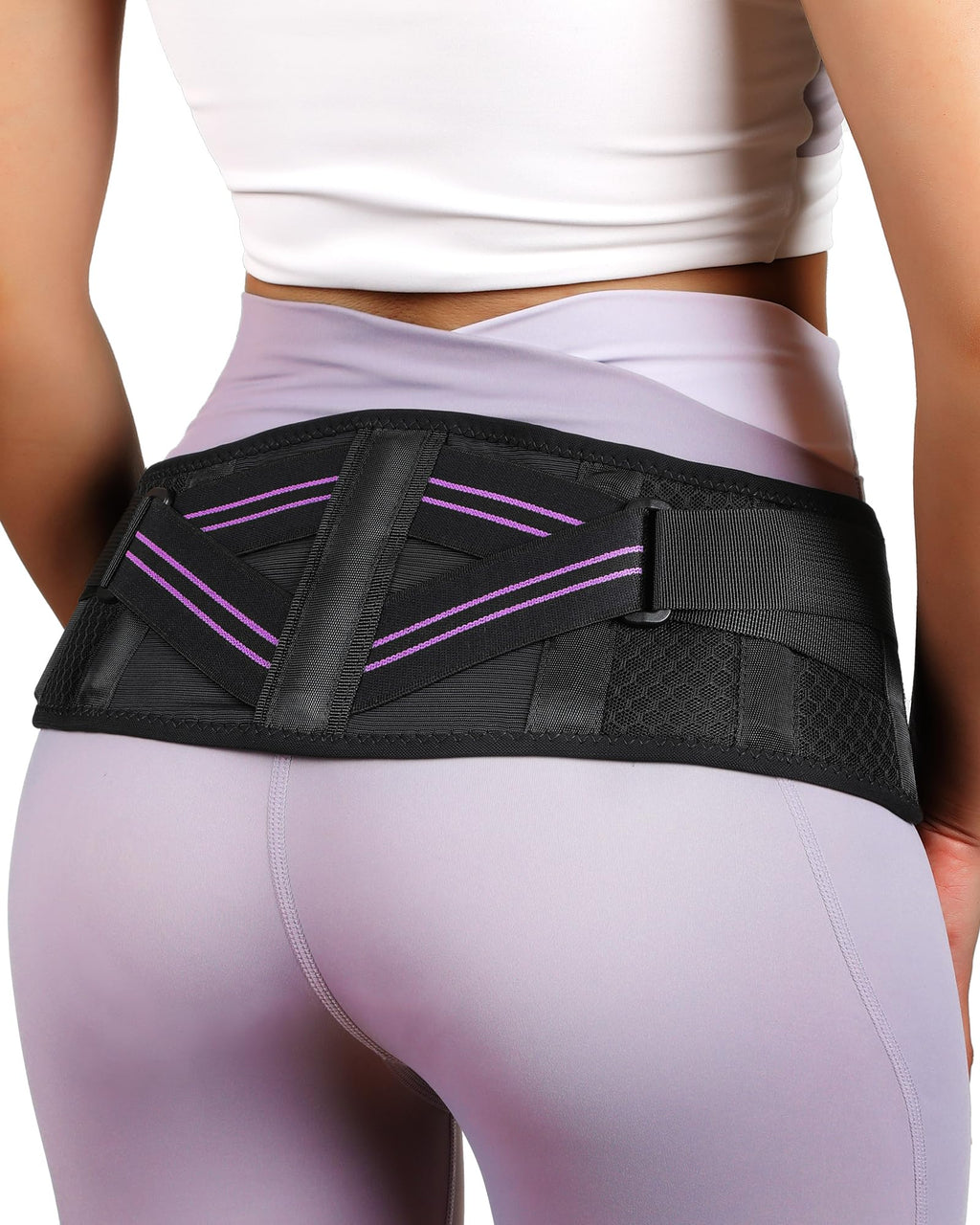 Fitomo Sacroiliac Support Belt with Extra Support Stays, Hip Support for Women for Pelvic, Leg, Hip, SI Joints, Sciatic Pain Relief, Lower Back Support for Women, Trochanteric Belt, 360°Anti-slip