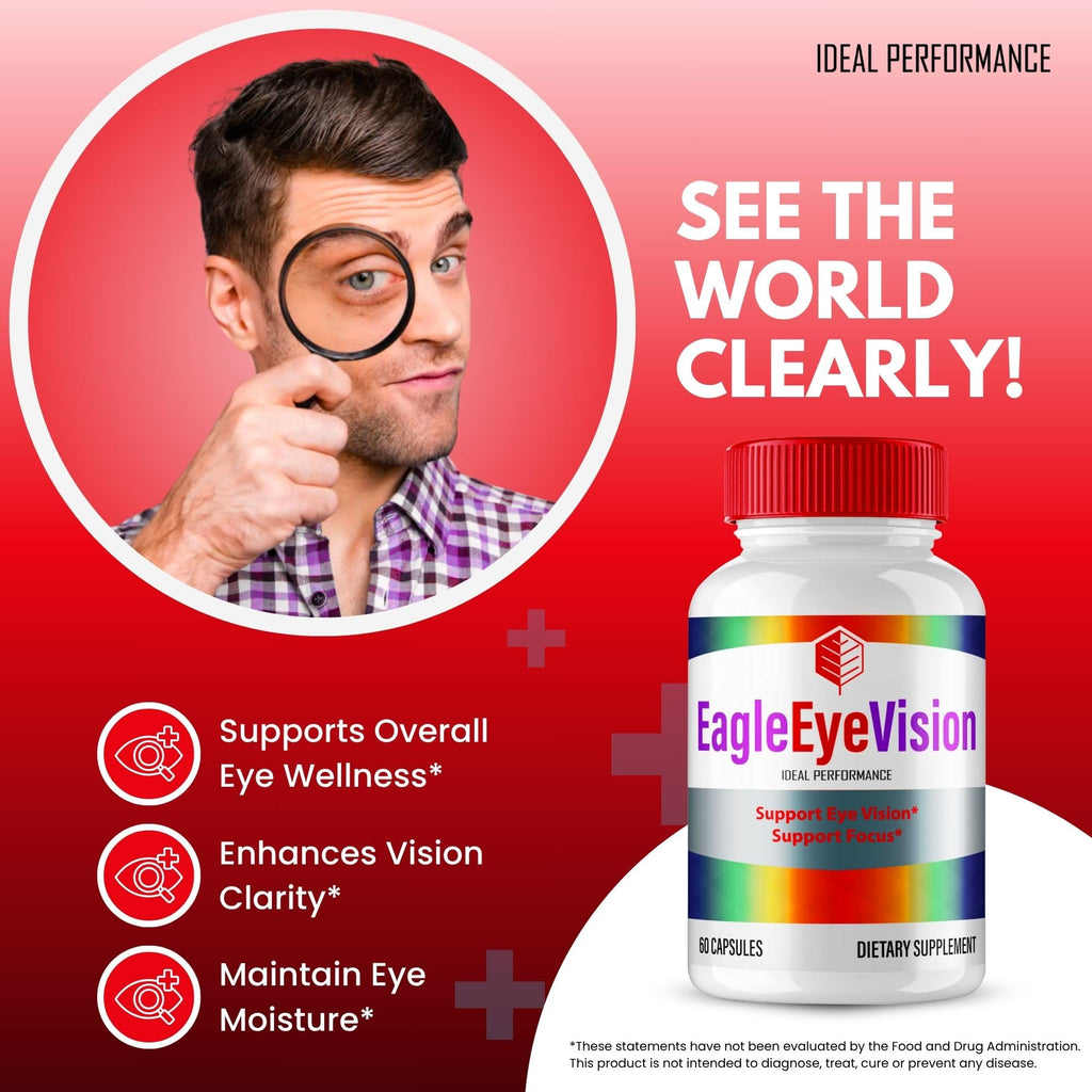 Eagle Eye Vision Eye Health Supplements Capsules, Official Eagle Eye Vision Vitamin Pills - Maximum Strength All Natural EagleEyeVision for Visual Wellness & Crystal Clear Vision Reviews (2 Pack)