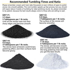 8 LBS Large Weight Rock Tumbler Grit Kit and Ceramic Tumbling Filler Media -Coarse/Medium Grit/Pre-Polished/Final Polish, Works with Any Rock Tumbler, Rock Polisher, Stone Polisher