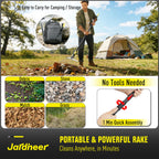 Jardineer Adjustable Leaf Rake, Expandable Lightweight Metal Yard Rakes