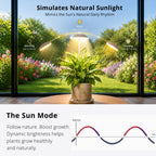 Smart LED Grow Light for Indoor Plants, Programmable Timer and Dim