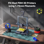 DEEPLEE PLA PRO Filament 1.75 mm, 3D Printed Filament Increased Tenacity, Dimensional Accuracy +/- 0.02 mm, Easy to Print, for Most FDM 3D Printers 1 kg Light Blue