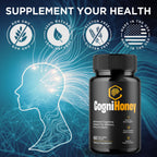 (3 Pack) CogniHoney Capsules, Cogni Honey Brain Support Pills with All Natural Ingredients, Advanced Memory Support Supplement Supporting Brain Health & Wellness with Premium Vitamins (180 Capsules)