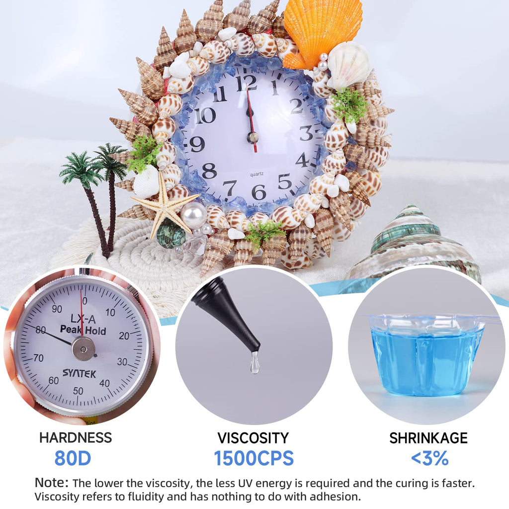 LET'S RESIN UV Resin Kit with Light, Bonding&Curing in Seconds, 30g UV Resin with Flashlight for Welding, Jewelry UV Glue Adhesive for Plastic Repair, Glass Light, Craft Decor