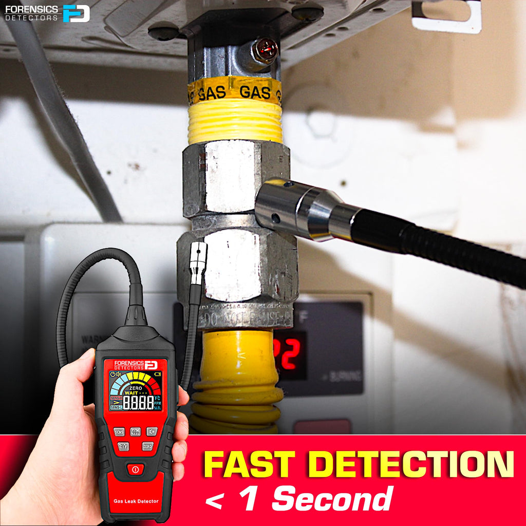 Gas Leak Detector by Forensics | 10ft Drop Test Pass | Natural Gas, Alcohols, Methane, Combustibles, Acetone, Ethanol, Propane, Butane, Gasoline, Diesel, IPA, Toluene, LPG, LNG |
