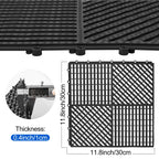 ToLanbbt Modular Interlocking Cushion 12P 11.8" x 11.8" Interlocking Rubber Floor Drain Holes Non-Slip Splicing Drainage Mats for Deck, Shower, Kitchen, Drain Pool, Sauna Bath (Dark Blue, Diagonal)