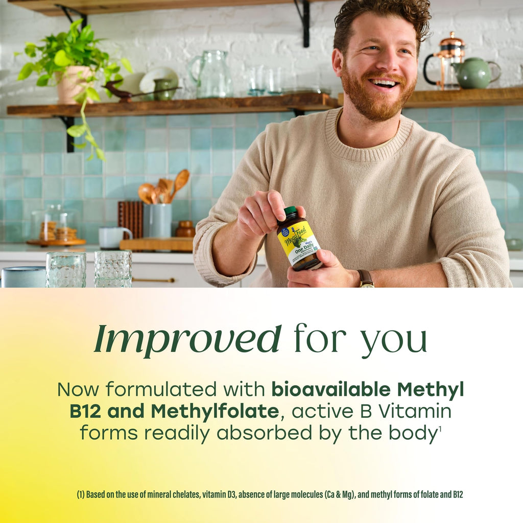MegaFood One Daily Mens Multivitamins - Multivitamin for Men - Vitamin C, Vitamin D3 & Vitamin B12 - Muscle, Energy Metabolism & Immune Support - Vegetarian, Gluten Free - 30 Tablets, 30 Servings