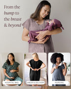 Kindred Bravely Universal Labor and Delivery Gown for Birthing and Nursing