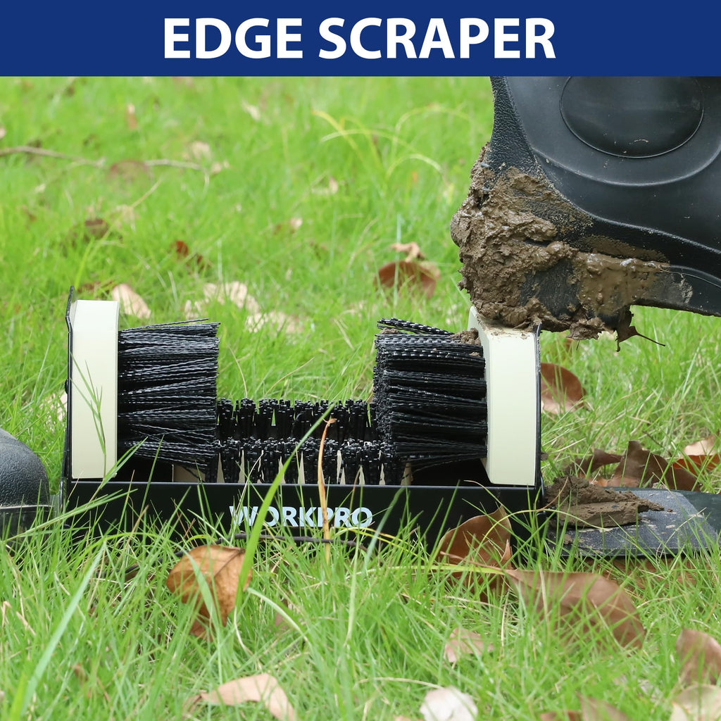 WORKPRO Boot Brush Scraper Outdoor, Shoe Cleaner Brush, Boot Scrubber with Flaps, Heavy Duty Boot Cleaning Brush