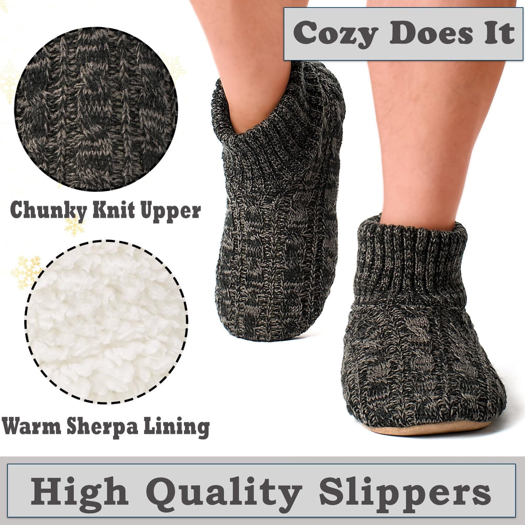 The Metluks Mens Slipper Socks Christmas Stocking Stuffers Cozy Gift 12-13