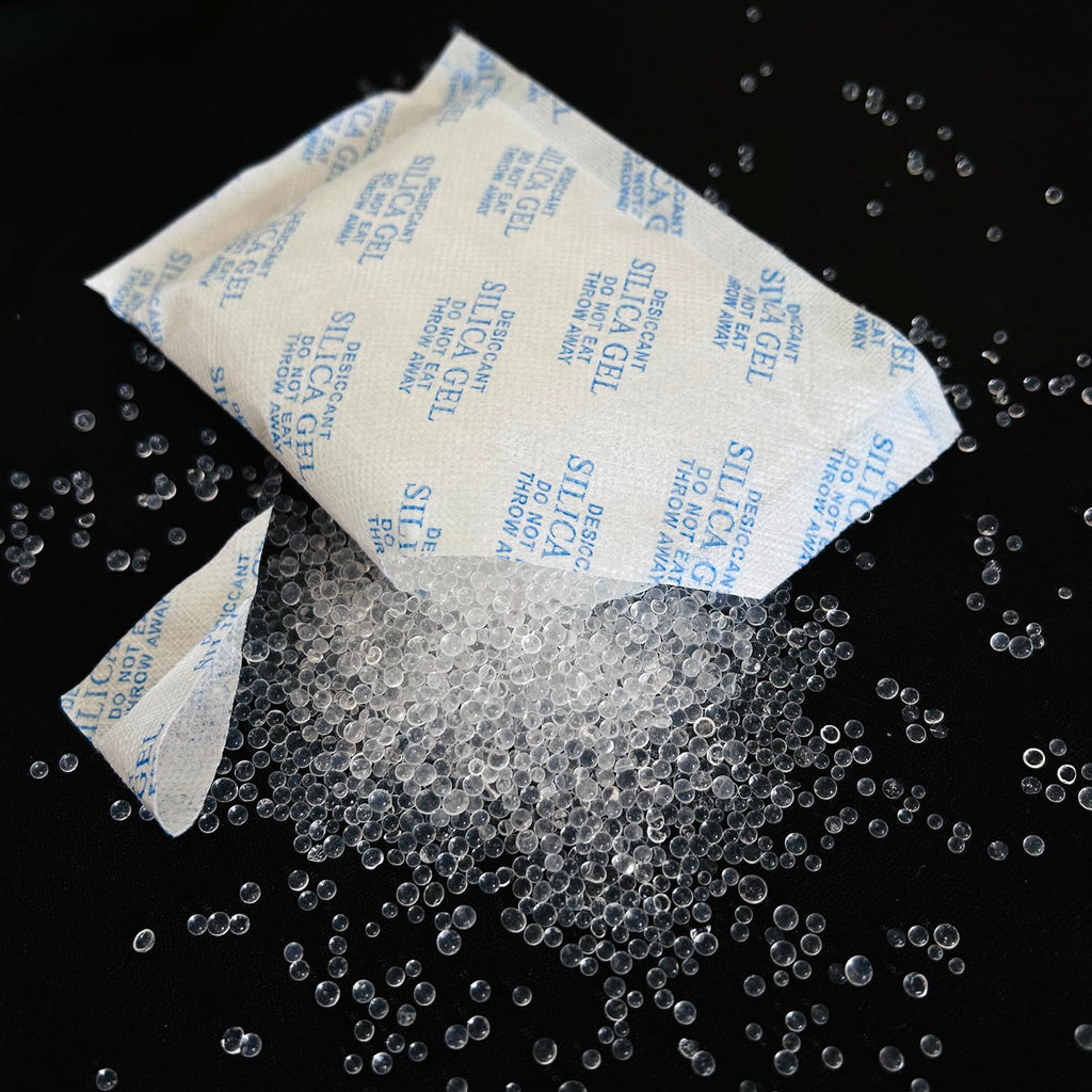 100 Gram (10 Pack) Silica Gel Desiccant Packets, Moisture Absorber Packs, Humidity Absorbers, Premium Rechargeable Dehumidifiers for Food Storage, Electronics, Ammo Cans, 3D Filament, Safes