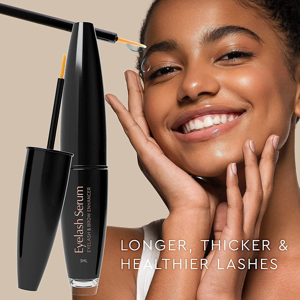 Natural Vine Eyelash Growth Serum: Lash Enhancing Serum with Advanced Formula to Boost Longer Fuller and Thicker Looking Lashes - Vegan & Cruelty-Free for Sensitive Eyes 3mL 3 Months Supply