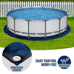 16 Ft Round Pool Liner Pad - Mat Tarp for Under Pool, Above Ground Pool Mat, Pool Ground Cloth, Pool Bottom Pad, Waterproof PE Tarp, Puncture Protection & Extend Liner Life