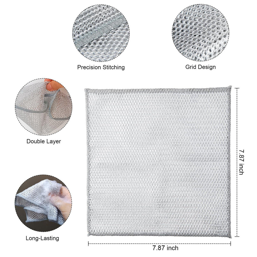 HAUHAUJUS Non Scratch Wire Dishcloth, 60 Pack