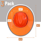 UNCO- Hard Hat Sun Shield, 3 Pack, Orange, Full & Standard Brim Mesh Sunshade High Visibility Reflective, Hard Hat Accessories