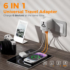 TESSAN Universal Travel Adapter 28W, International Power Adapter