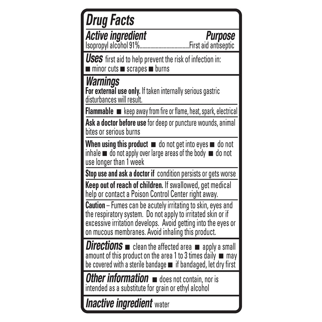Amazon Basics Isopropyl Alcohol 91% First Aid Antiseptic, Multipurpose Disinfectant for Minor Cuts and Scrapes, Unscented, 32 fl oz Bottle, Pack of 1 (Previously Solimo)