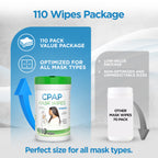 resplabs CPAP Mask Wipes Unscented Cleaner for Full Face, Nasal Masks & Supplies 110 Wipes