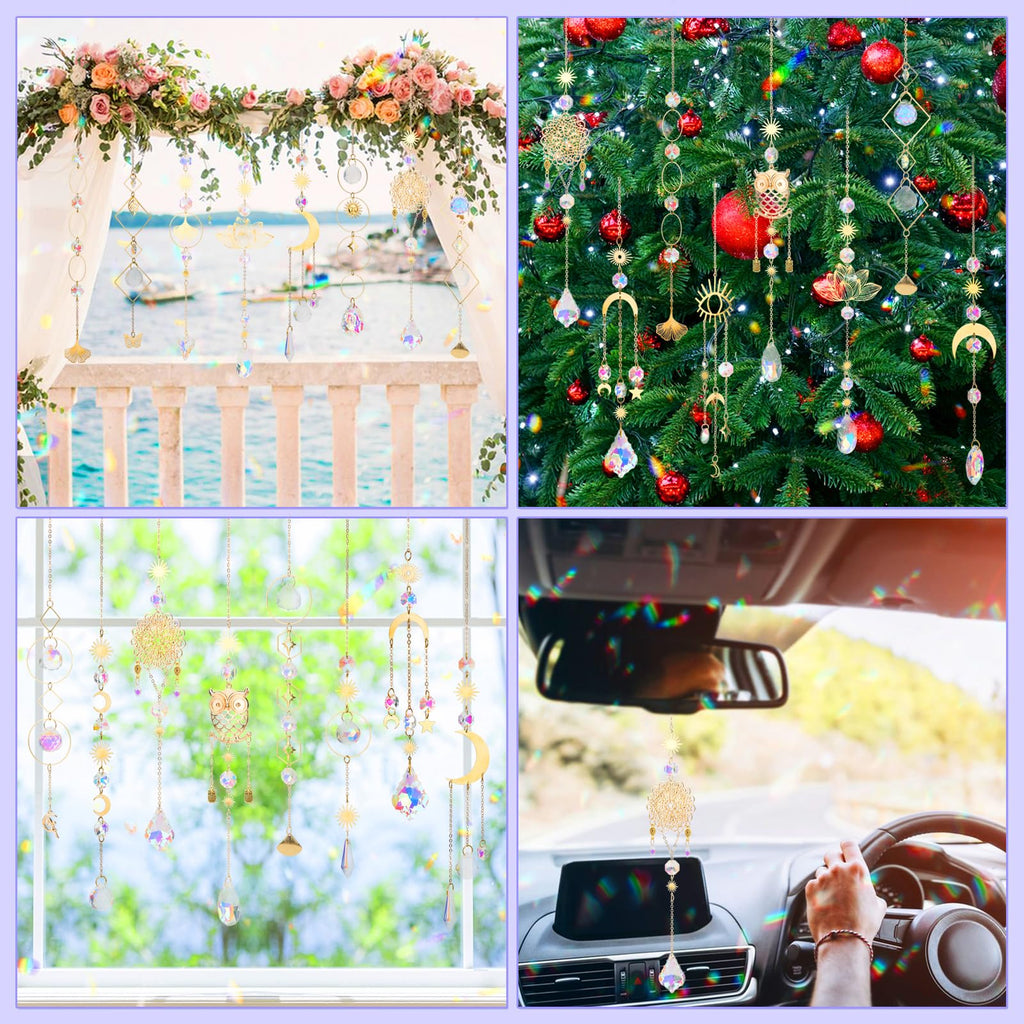 16pcs Crystal Suncatcher, Colorful Suncatchers Sun Catchers Indoor Window