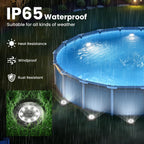 SOLPEX 6 Pack Solar Pool Lights for Above Ground Pools, Waterproof LED Above Ground Pool Lights, Outdoor Pool Decoration Accessories(Cool White)