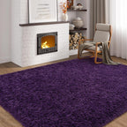 Softlife Rugs for Bedroom 4x5.3 Feet Purple Area Rug for Living Room Super Soft Shaggy Rugs for Dorm Fluffy Fuzzy Carpets Long Plush Bedside Rug Nursery Girls Boys Kids Room Home Christmas Decoration