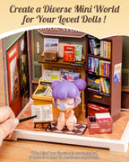 Rolife Mini Super Creator Series, DIY Miniature Memory Book Store Dollhouse House Kit, Bulid Scenary for Action Collectible Figures,Creative Gifts for Women Kid Adults