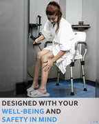 Sangohe Shower Chair - Shower Chair for Inside Shower - U-Shape Seat Heavy Duty Shower Chair - Shower Chair with Arms for Handicap - Wide Shower Seats for Elderly - Shower Chair for Bathtub, 796E