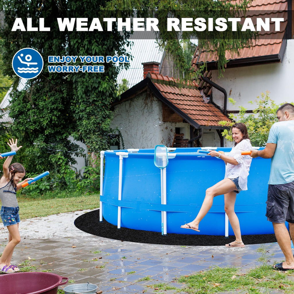 300G/M² Thicker Pool Liner Pad for Above Ground Swimming Pools,12 Ft Round Under Pool Padding, Durable Geotextile Material, Double Density Puncture Resistant, Extend Liner Life,Mats for Pool Bottom