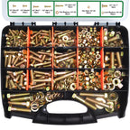 FOLIV 772PCS Grade 8 Bolt Assortment Kit, Heavy Duty Bolts and Nuts Kit, 1/4-20 5/16-18 3/8-16 1/2-13 SAE Sizes Included (Upgraded Package)