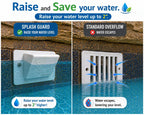 The Skimmie Splash Guard - Reduce Water Loss with Splash Guard for Swimming Pools - Easy to Install and Durable Replacement for Pool Overflow Drain Covers (Gray)