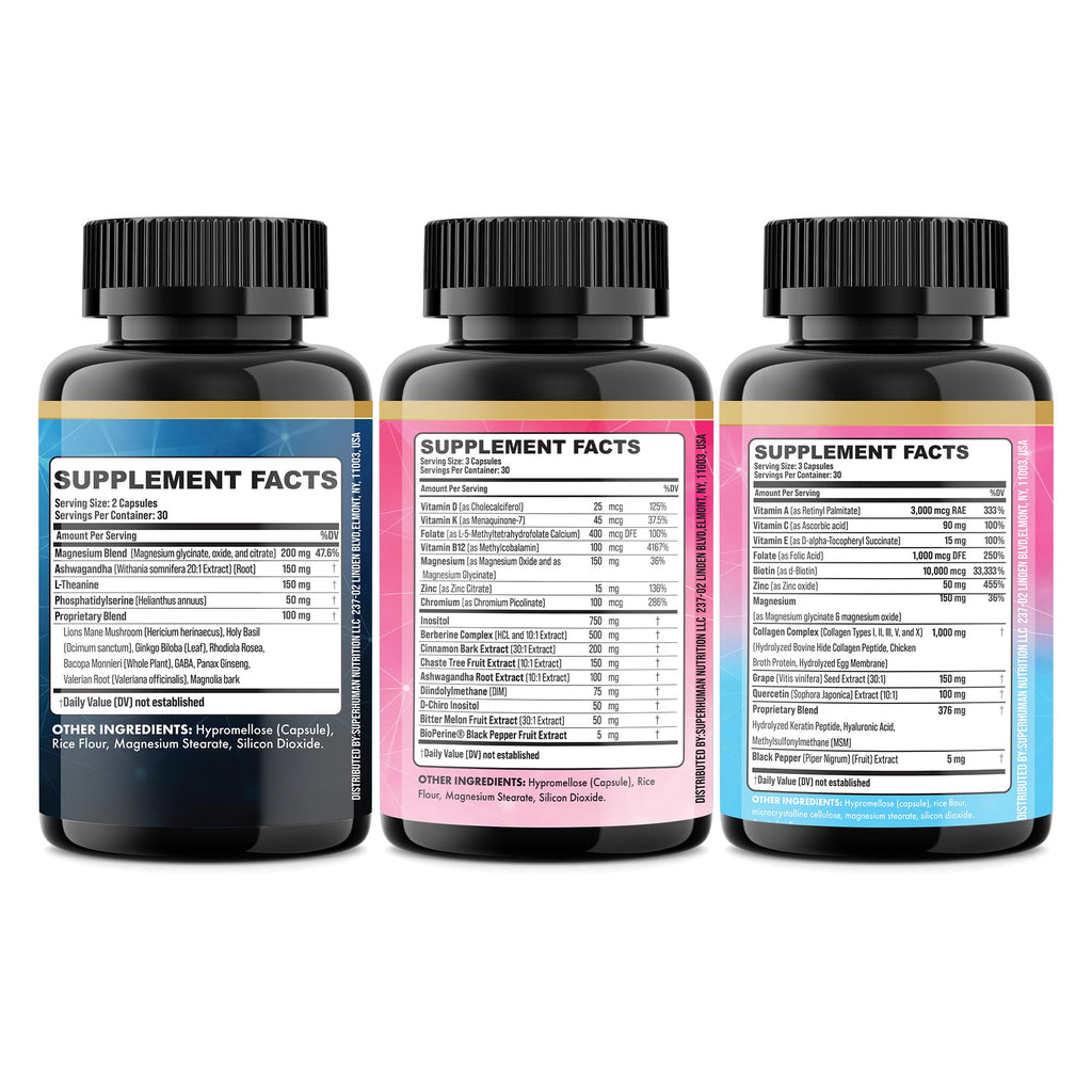 Parrox Collagen, Myo-Inositol & Cortisol Bundle, Berberine, She Shines Set