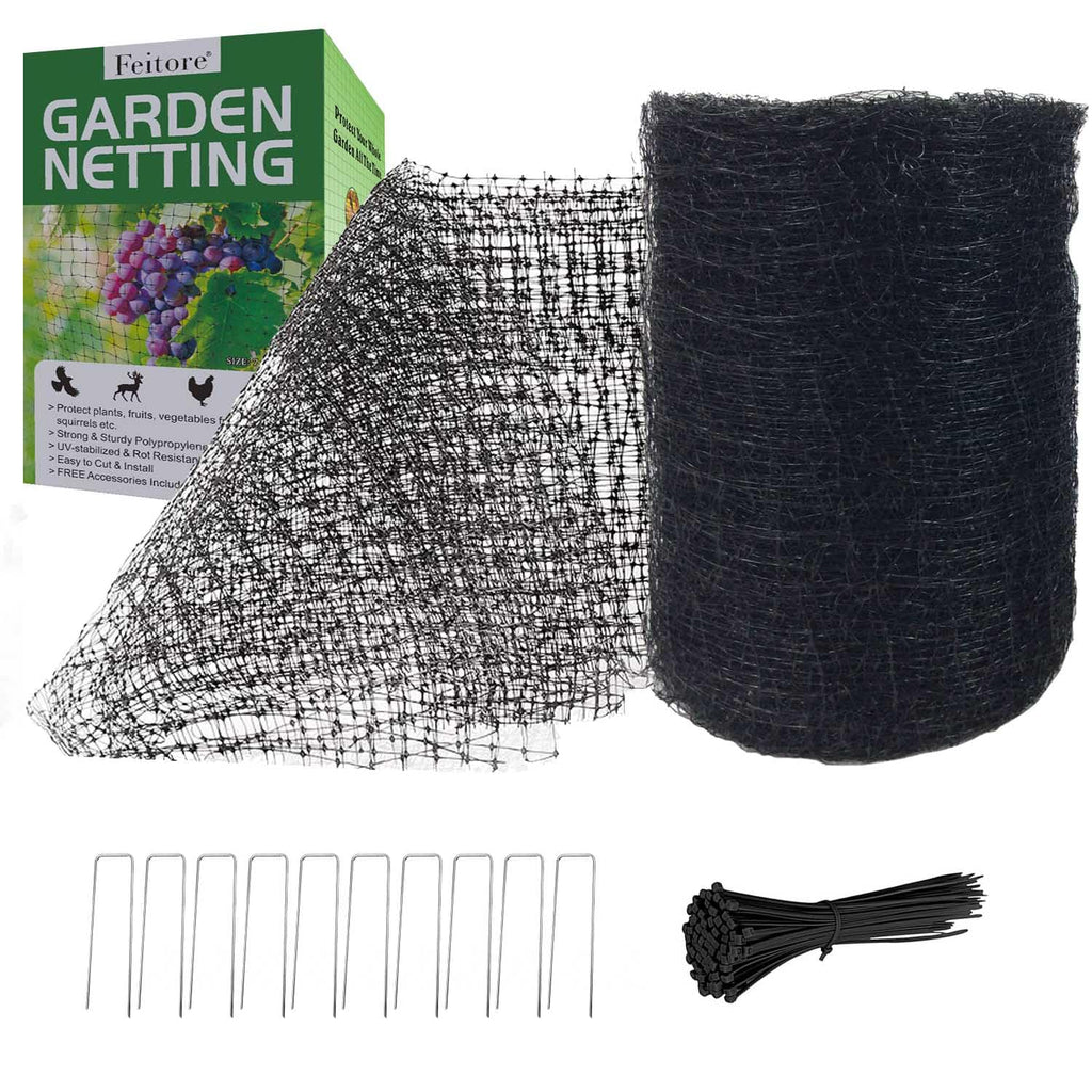 Feitore Deer Fence Netting, 7x100ft Garden Net Bird Netting,Reinforced Edge