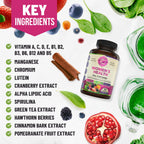 WHOLE WORLD WELLNESS Womens Daily Multivitamin Multimineral Supplement for Energy, Mood, Focus, Hair, Skin & Nails. Made for Women with 30+ Nutrients, Fruit & Energy Blend. Womens Vitamins, USA Made.