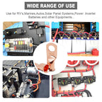 TKDMR 8 PCS 4/0 AWG - 3/8 Battery Cable Lugs Copper Wire Ring Terminals